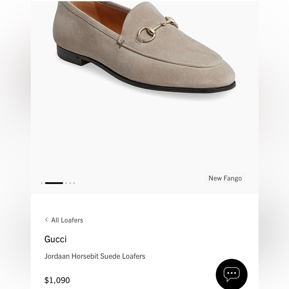 GUCCI Jordaan Horsebit Suede Loafers SUEDE GRAY